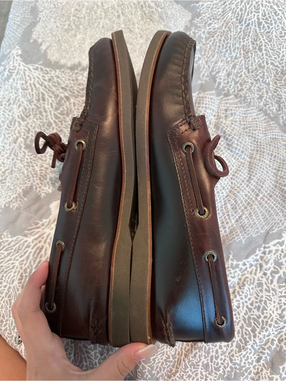 Sperry Brown Leather Moccasin-Style Boat Shoes